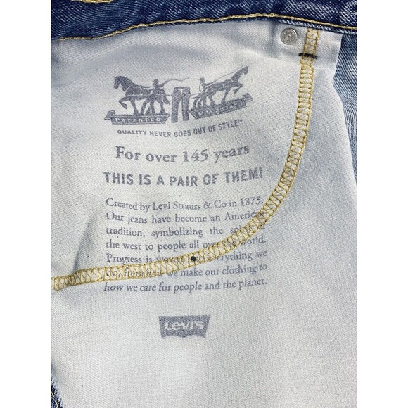 Levi’s 550 Men's Jeans size 46x32 (46x31) Medium Wash Blue Denim 100% Cotton - Picture 5 of 6